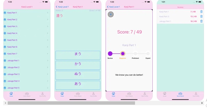 Kanji Level 1 iPhone educational apps